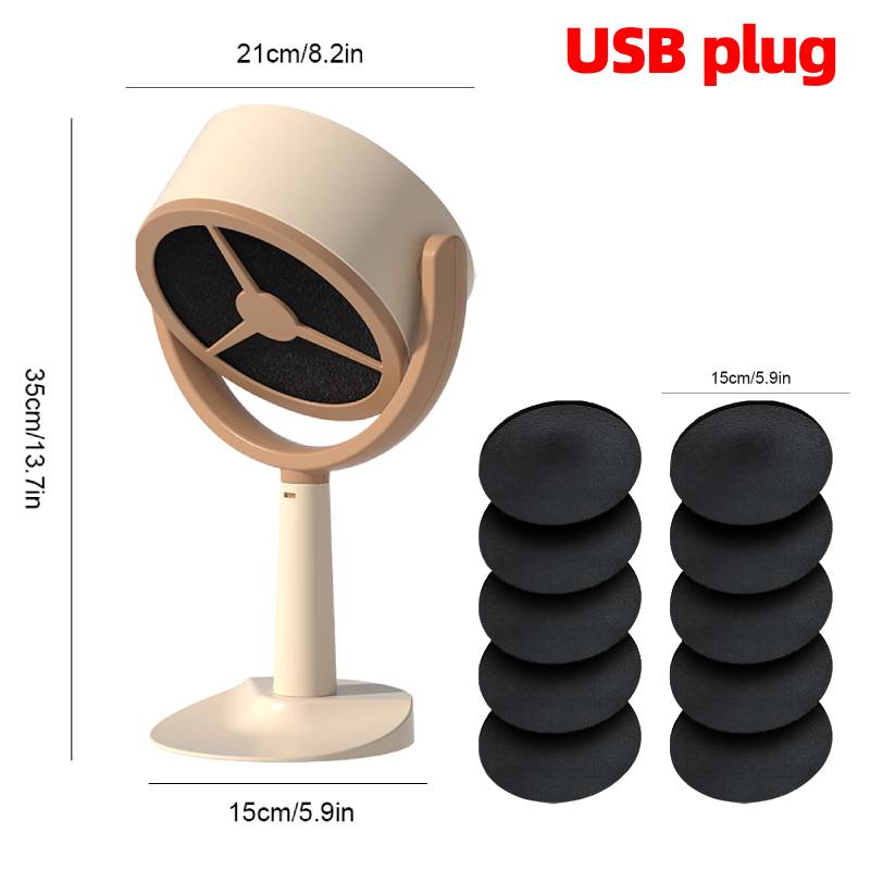 

Desktop Range Hood Small Ventilator Adjustable Angle USB Charging/Plug Mini Range Hood with Filter Sponge for Indoor BBQ Hot Pot