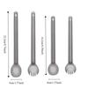 2 Piece Ultralight Camping Spoon Fork Set Long Handle Travel Flatware Set  Kitchen