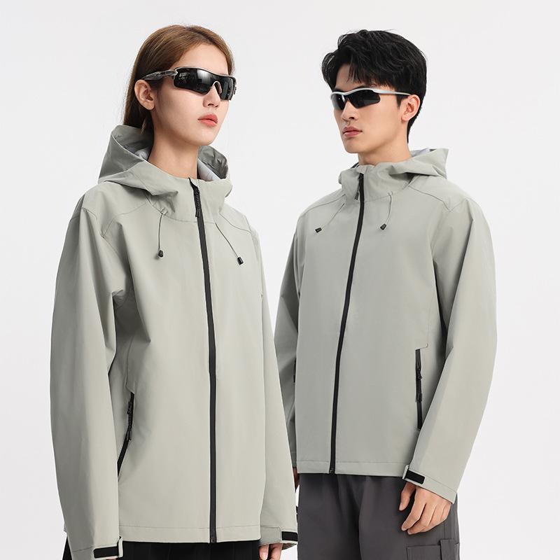 Single-layer Jacket 25 Spring Windproof and Waterproof Lightweight Jacket Work Clothes Printed Logo