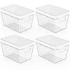 Transparent Storage Box with Drawers and Handles, Perfect for Storing Small Items In the Kitchen, Refrigerator, or On the Desktop. Waterproof, Dustpro