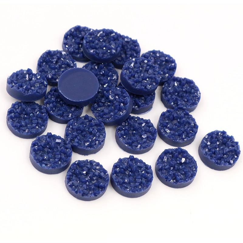 Neue, farbenfrohe 8/10/12 mm große, flache Naturharz-Cabochons (40 Stück) für Armbänder, Ohrringe und DIY-Schmuckherstellung