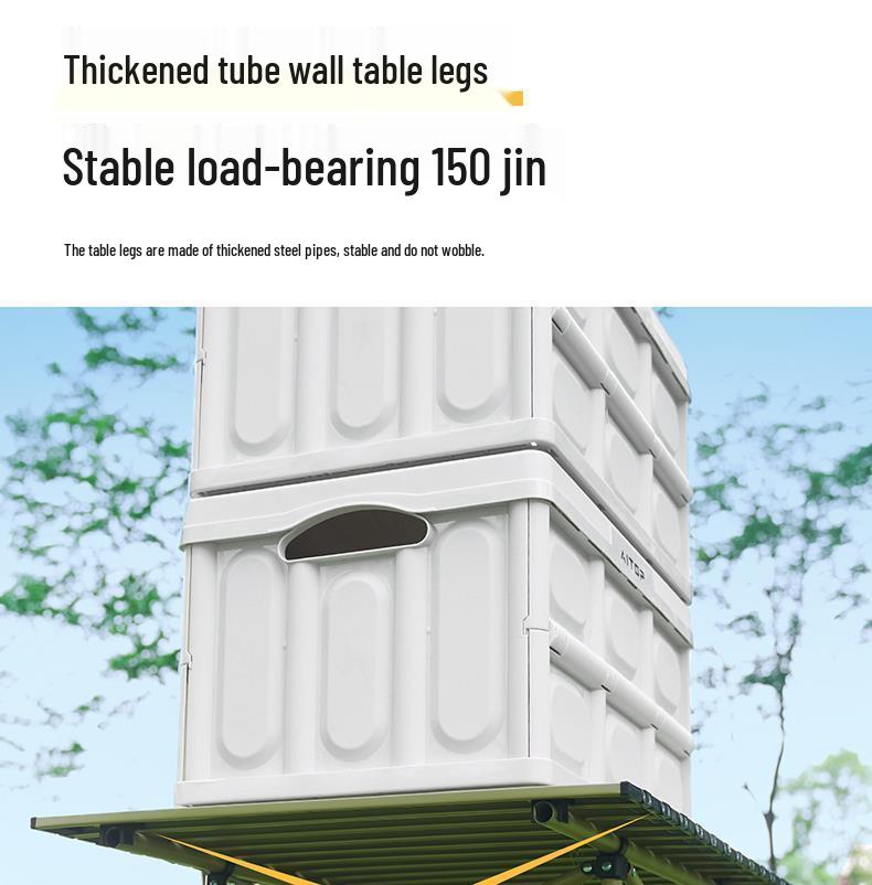 Portable Outdoor Folding Table: Lightweight, Height-Adjustable, Roll-Up Camping Essential