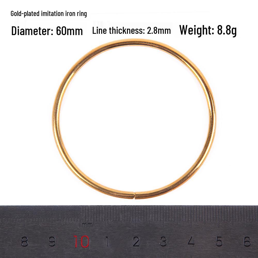 Dream Catcher Gold-Plated Iron and Steel Wire Rings, Various Sizes