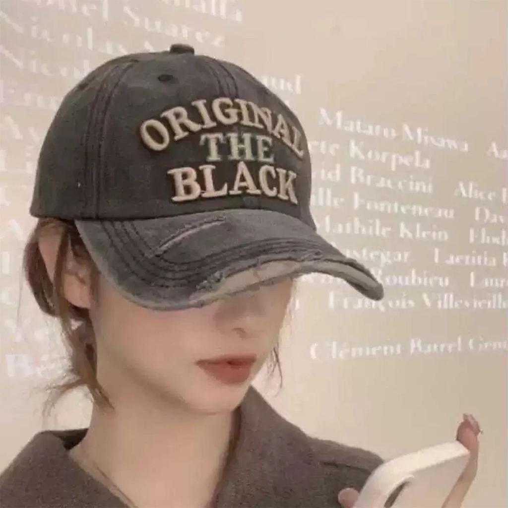 New Unisex Embroidered Letters Retro Baseball Hats Sunshade Broken Style Versatile Personal Peaked Caps Fashion Distress Street