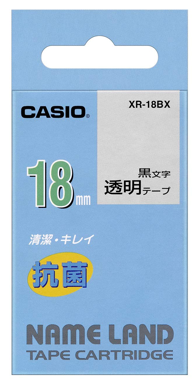 

Антибактериальная лента Casio Label Writer Nameland 18 мм прозрачная XR-18BX