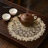 Lace Doilies for Table Decor Round Floral Doily, Embroidered Coaster Place Mat, Heat Insulating Decorative Mats Tea Cups Retro Teapot Vase Dining