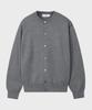 Leire Everyday Round Knit Cardigan [Gray]