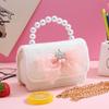 Nuovissime Buste e Borse di Peluche per Bambini, Carino Fiocco di Pizzo, Borsa a Tracolla Principessa per Bambine, Portamonete per Bebè, Borsa per Bambini
