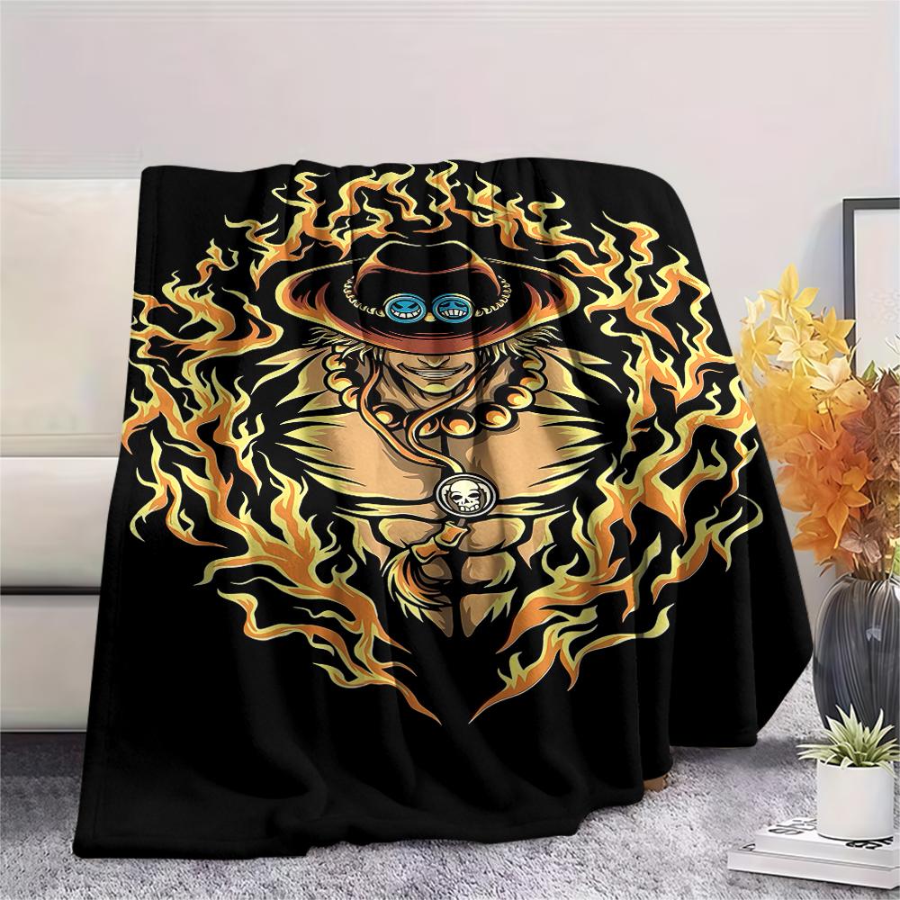 One Piece character Print Flannel Blanket,High quality Comfortable for All Seasons,Home Decor,Warmth and Comfort,Perfect for Christmas Gifts
