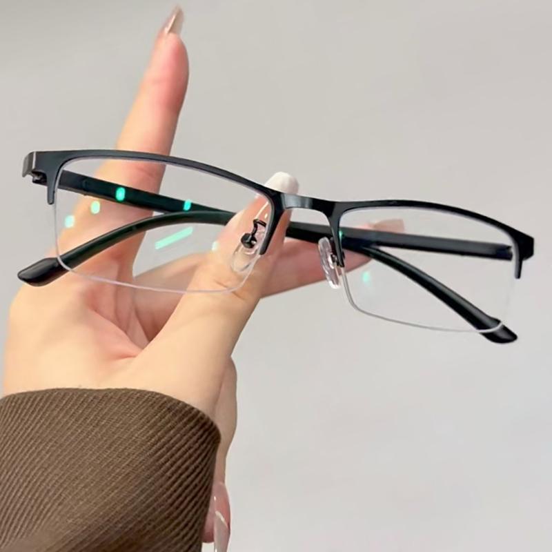 3Pcs Men'S Business Reading Glasses Metal Half-Frame Men Women Fashion Presbyopic Eyeglasses Hyperopia Anti Blue Light Eyewear