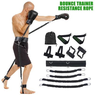 Boxing Resistance Bands Set Speed Agility Vertical Jump Trainer For Women Men Black With Storage Bag