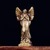 Solid Brass Blessed Angel Small Statue Vintage Character Miniatures Figurines Desktop Decorations Crafts Home Decors Ornaments