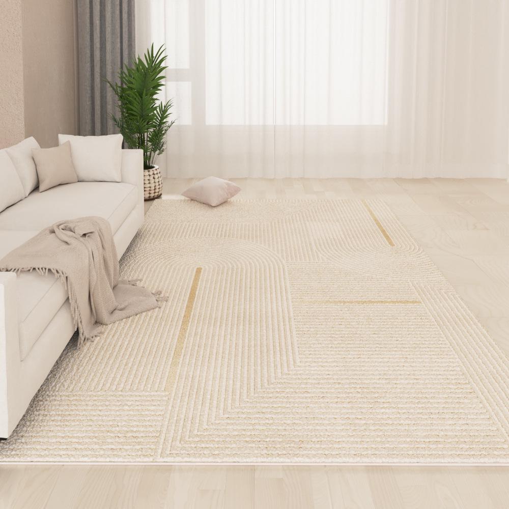 Non-Slip Japanese-Style Lambskin Carpet: Dirt-Resistant Imitation Cashmere Mat for Living Room and Bedroom