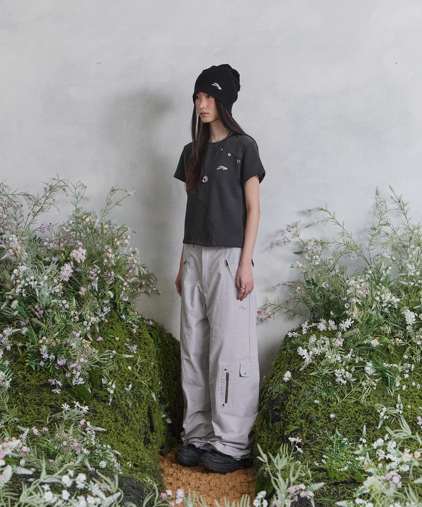 Tansanmageunesyum Songi Songi X Carbonated Cut-Out Eyelet T-Shirt (Charcoal)