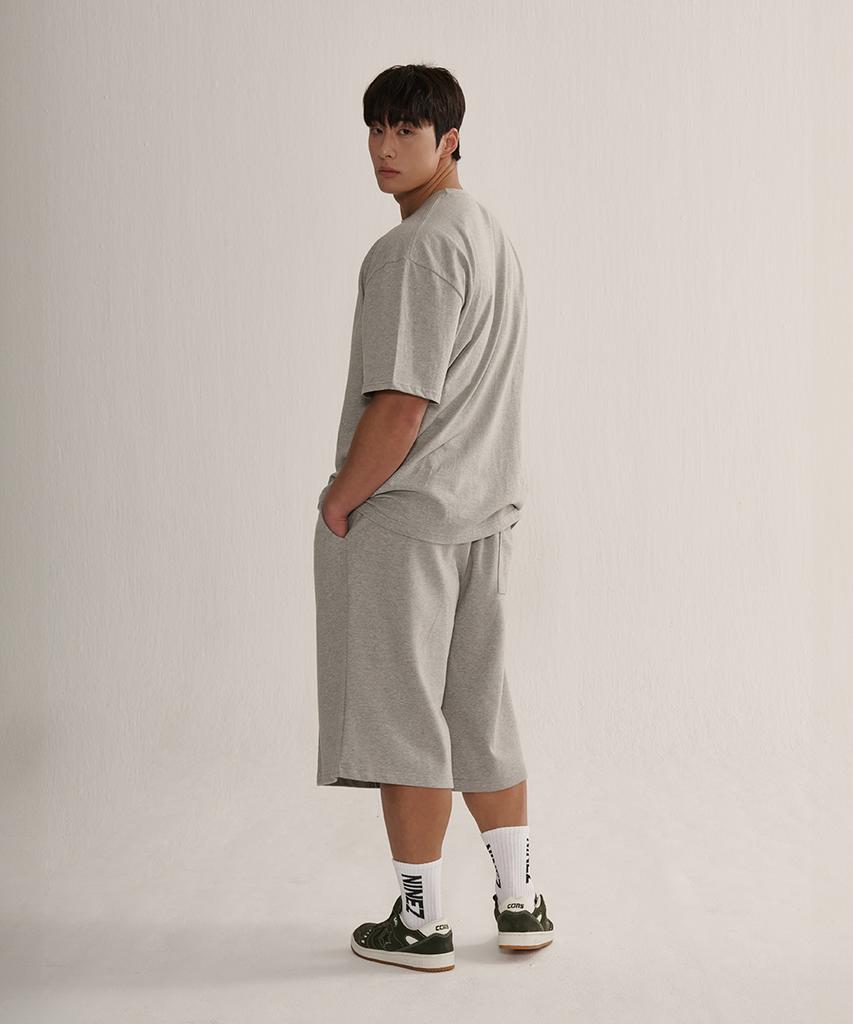 NINEZ Small Logo Cotton Oversized T-Shirt_2 Colors