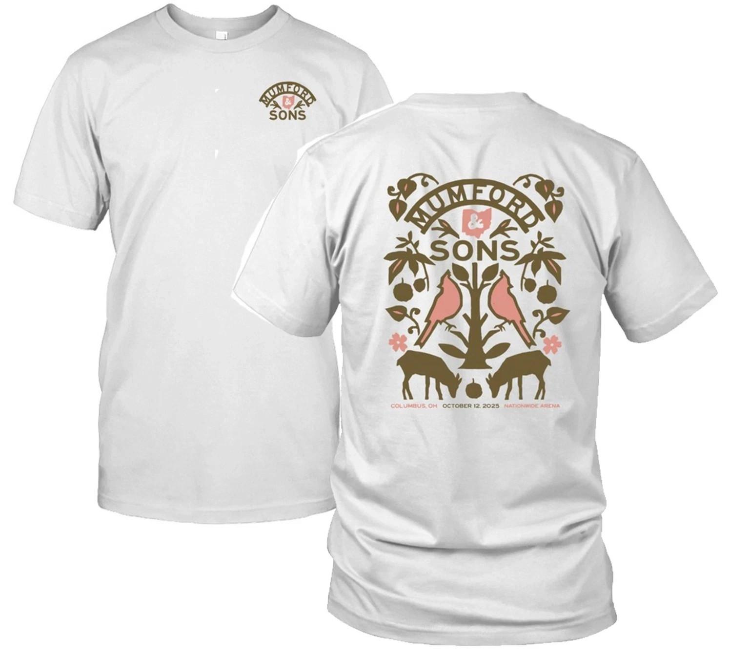 New!!! Mumford And Sons Tee Columbus October 12 2026 tshirt S