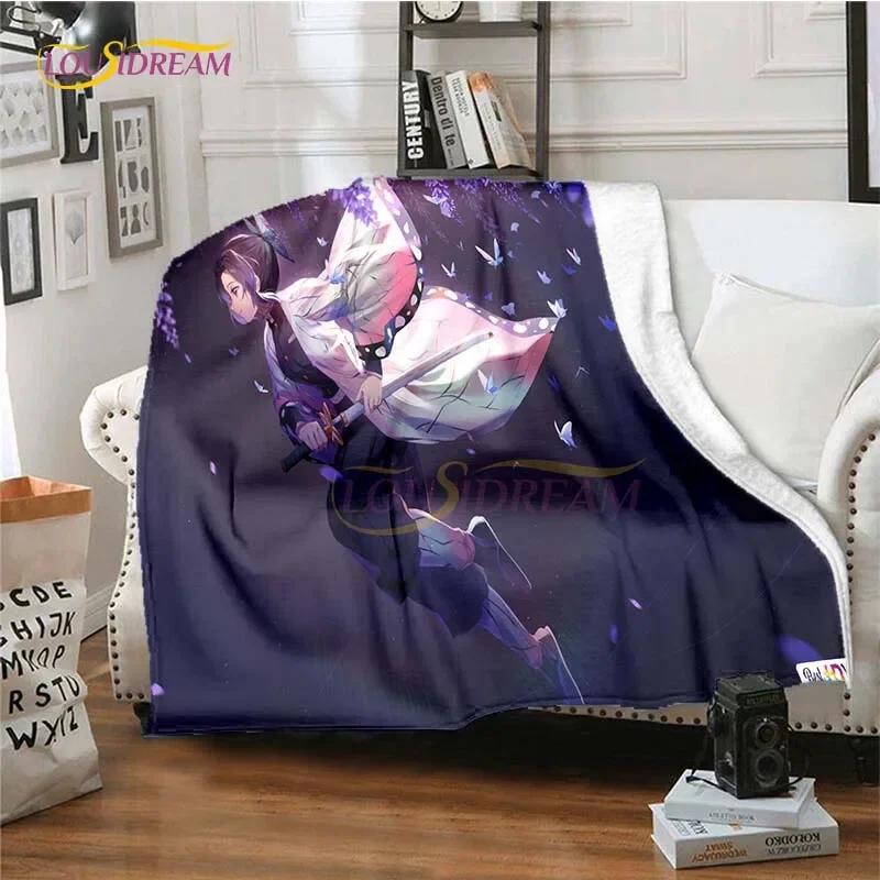 Demon Slayer Anime Blanket Sofa Cover Ultra-Soft Carpet Warm Bed Sheet Bedspread Bedding Room Decor