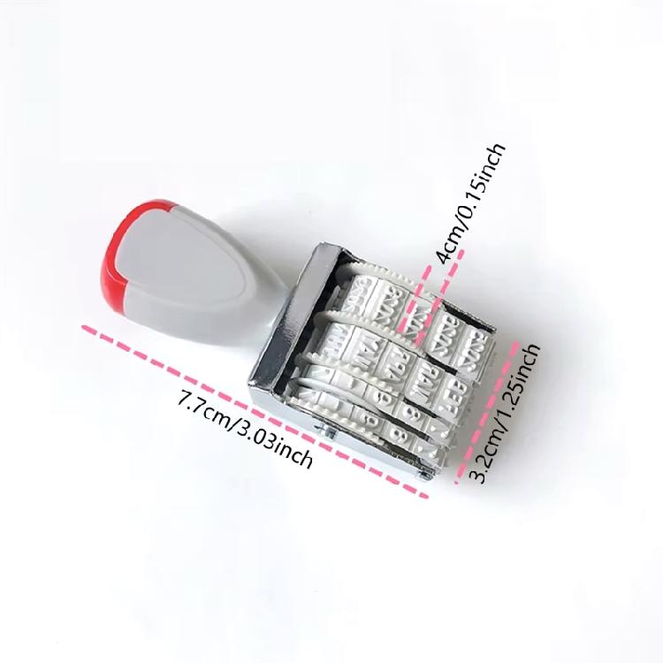 English Date Stamp Business Stamp Roller Office Stamp Rolling English Date Stamp Date Stamp Multifunction Rubber Stamp