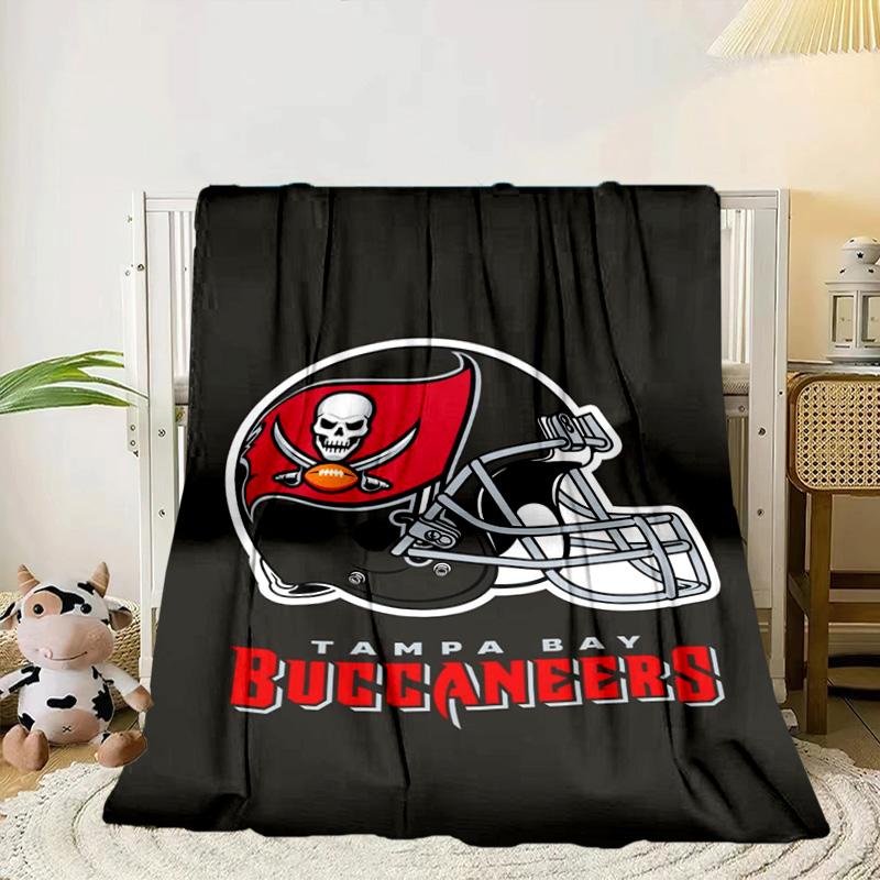 Coperta Portatile/Morbida Tampa Bay Buccaneers Logo Coperta da Letto Adatta per Viaggi Campeggio Soggiorni Uffici Divani Regali per Fan