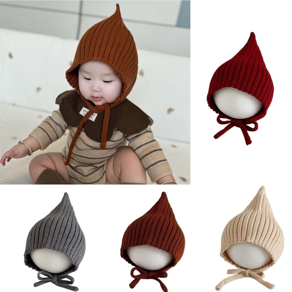 Neuer grenzüberschreitender Weihnachtsbaum Strick Baby Jumpsuit - Weinrot Wolle Doppelknopf Overall