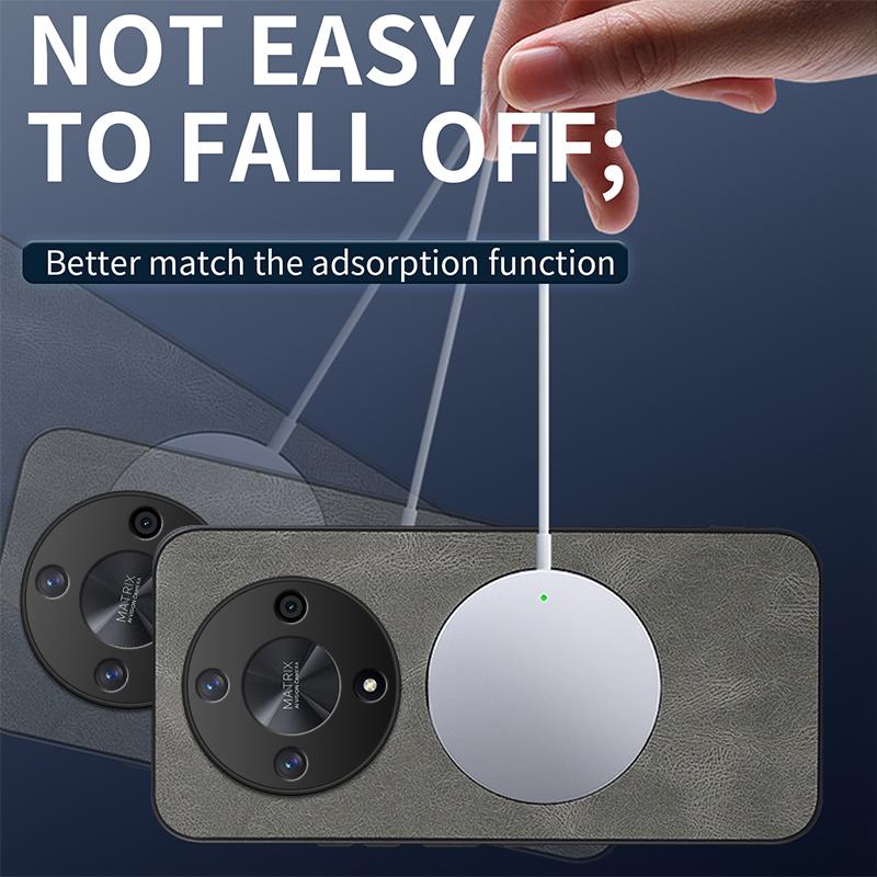 EUCAGR For Honor X9b/Honor X9b Case Simple Stylish Magnetic Suction Luxury PU Leather Skin-friendly Anti-drop Back Cover