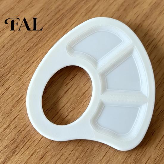 Small Palette for Detail Painting Mini Paint Tray, with Thumb Hole, Lightweight Durable Non Stick Acrylic Mixing Watercolor Palette, Artists