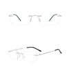 Ultralight Rimless Myopia Glasses Vintage Retro Men Business NearSight Eyeglasses Finished Frameless Frame Minus Eyewear Diopter