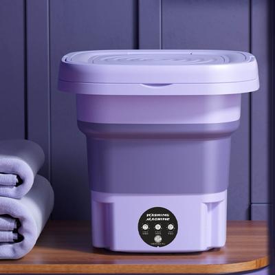 Foldable Washing Machine With Drain Hose Socks Underwear Cleaning Washer Portable Small Travel Washing Machine