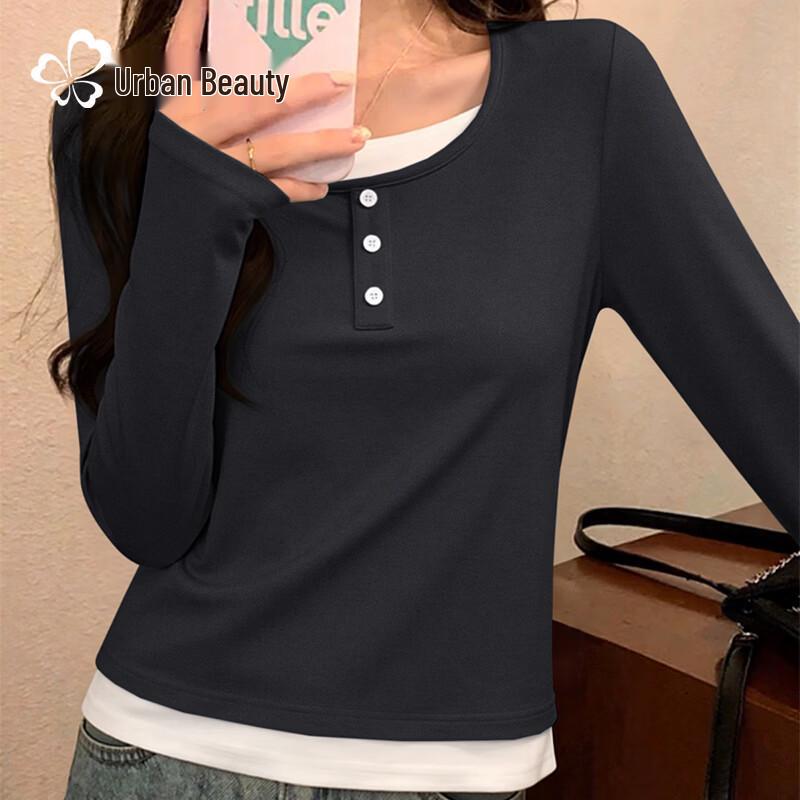 Women s Colorblock Long Sleeve T-Shirt XL