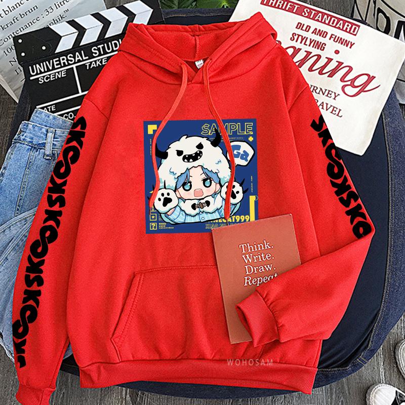 Anime SK8 The Infinity Langa Kawaii Hoodie Women Funny Cartoon Skateboard Clothes Streetwear Winter Warm Thicken Sweatshirt Male