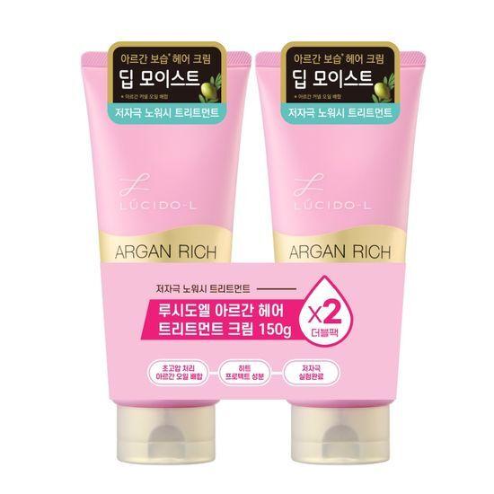 

LUCIDO-L Argan Hair Treatment Cream Double Plan (150g + 150g) (On)