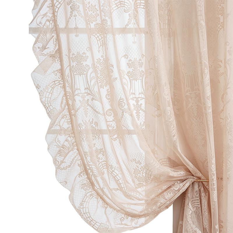 French Non-Punching Gauze Curtain Finished Product Is Opaque To Light, Living Room Bedroom Door Curtain, Curtain Bay Window Atmosphere