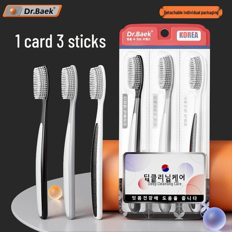 Beno 5-Piece Soft Bristle Toothbrush Set: Wide Head, Adult Bass, Gum Care, Couple Extended Head.