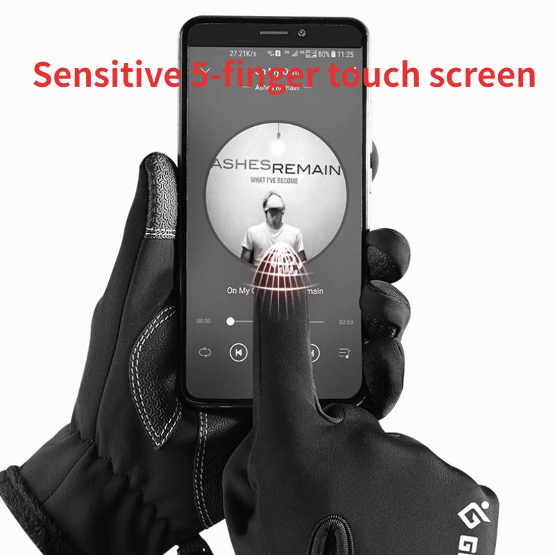 Winter Gloves Warm Waterproof, Thermal Cotton Cycling Gloves for Men Women with Touch Screen, Cold Weather Drving Gloves for Bike  Skiing Snow