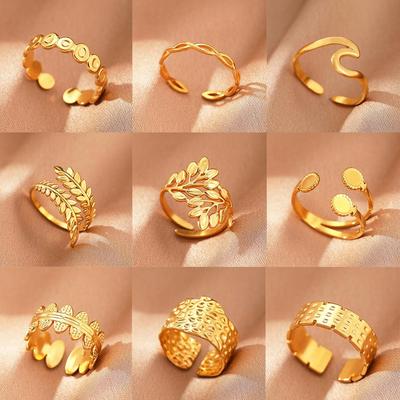 Bohemian Stainless Steel Hip Hop Women's Open Ring