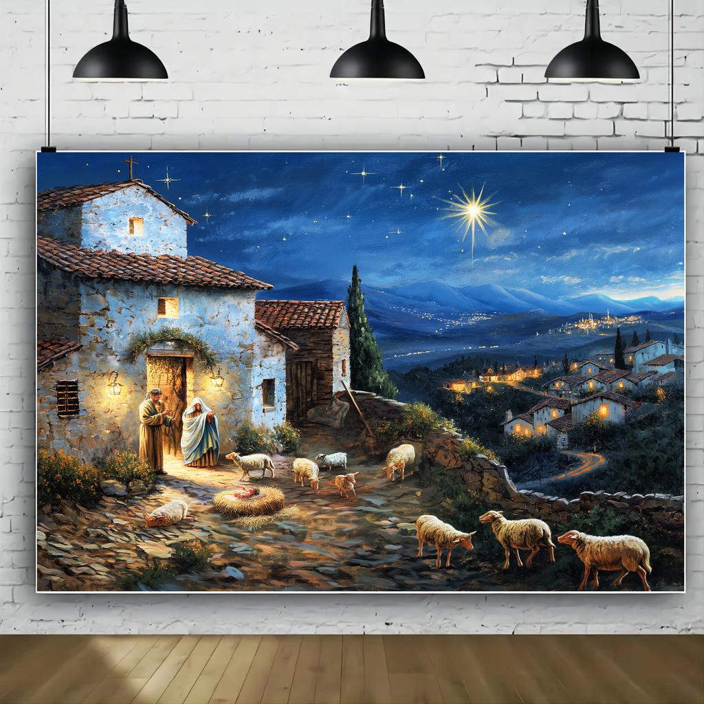 Multi-functional polyester Nativity scene background - perfect for Christmas weddings and more - indoor/outdoor decoration