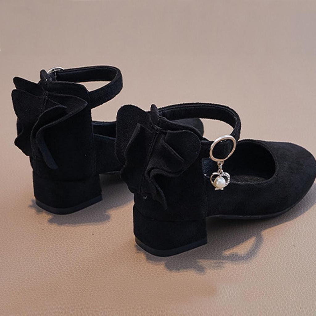 Kleine High Heel Leder Tanzschuhe mit - Sohle für Mädchen