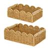 Cesta de Almacenamiento Tejida a Mano con Asa Resistente para Organización y Decoración del Hogar