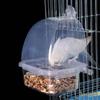 Bird Feeder Transparent Parrot Food Box Spill proof Cup Bird Automatic Feeder