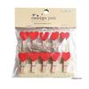 Colored Heart Wooden Clips for Festival Home Decoration and Photo Storage
