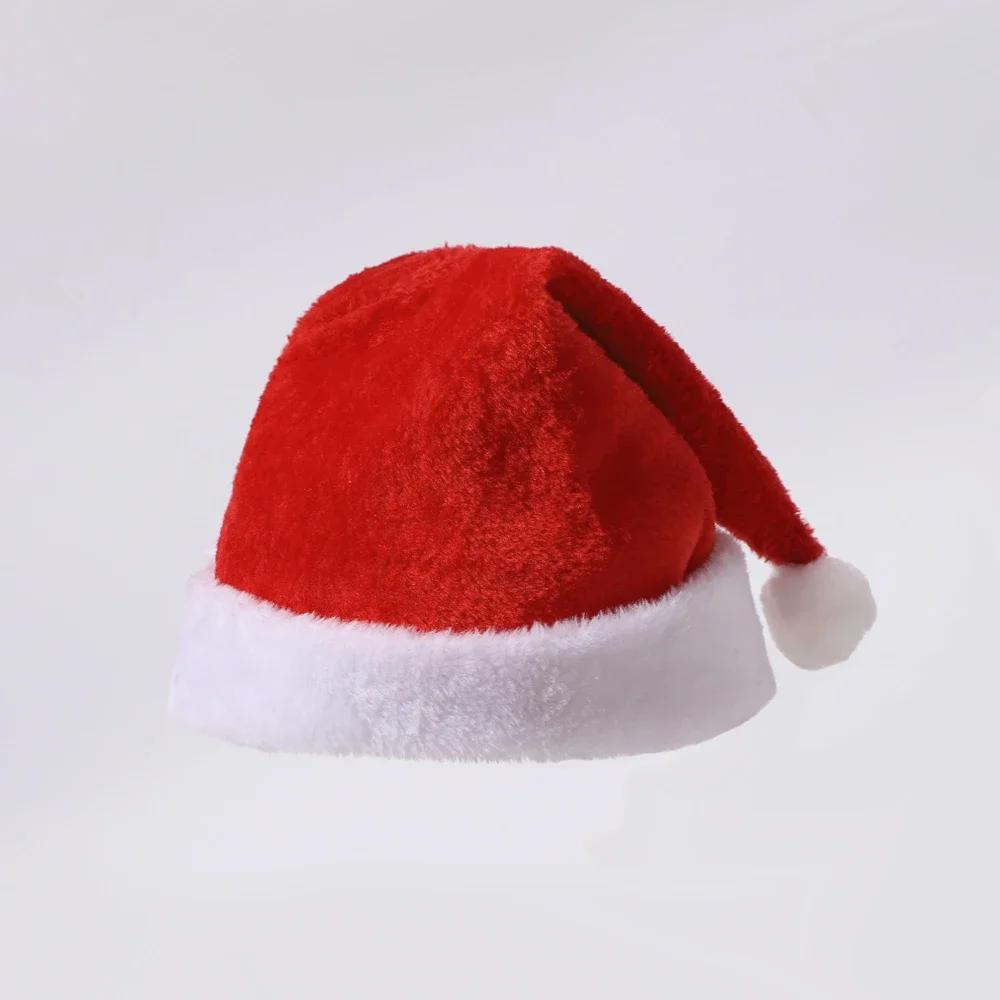 Czapki Świąteczne Włókninowe Czapki Świętego Mikołaja dla Dorosłych Dzieci Czerwone Czapki Świąteczne Kobiety Mężczyźni Dekoracja na Imprezę Festiwalową Noworoczną Prezenty