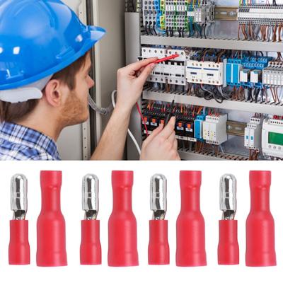 50 Pairs Durable Red Insulated Wire Terminals 22-16 AWG Quick Crimp Male Female Connectors Crimp Connectors Electrical Wiring