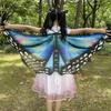 Boys Girls Shawl Butterfly Wing Dancing Party Photo Fairy Cosplay Accessory Christmas Halloween Dress up Cape Coverups