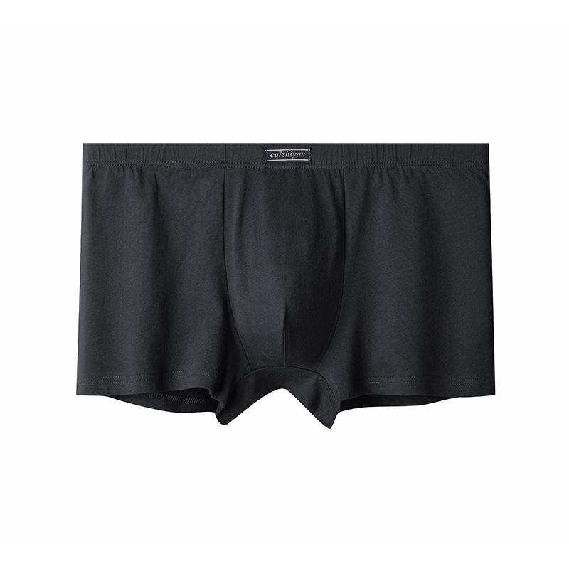 Large Size Men Spring and Summer Pure Color Cotton Loose Breathable Flat Angle Underwear