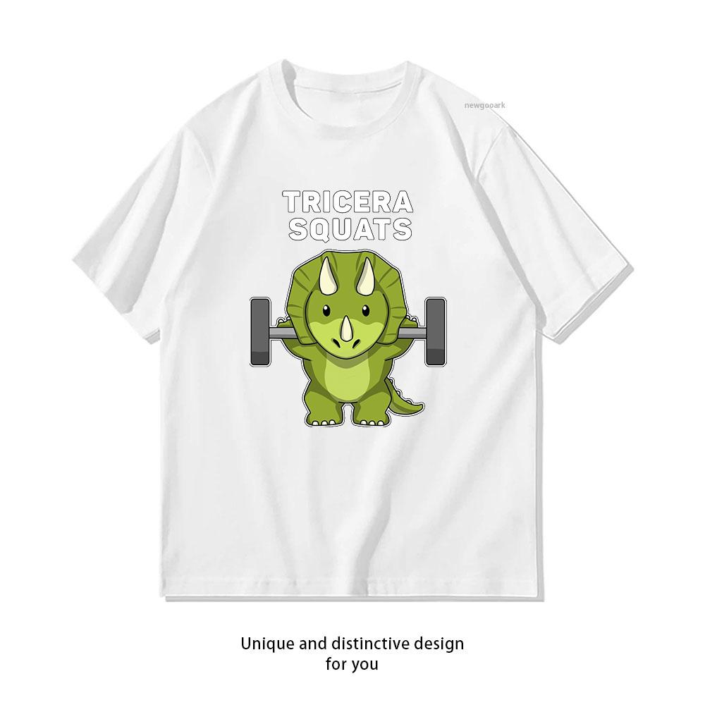 Tricerasquats Squats Weight Training Gym Gear Shirt Woman Man Summer Casual Fashion Graphic T Shirts Oneck Adult Tops Tee