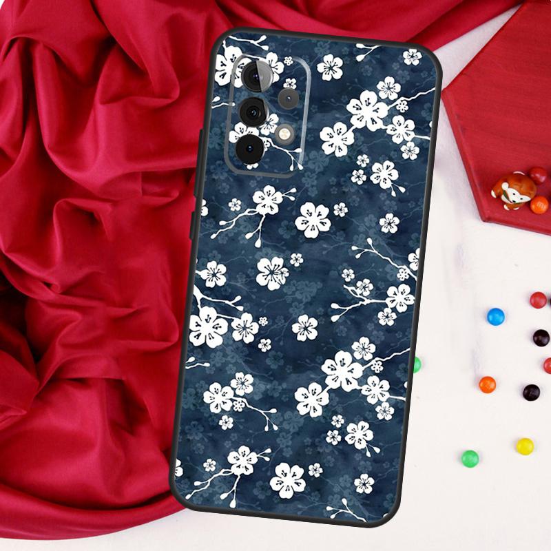 Cherry Blossom Floral For Samsung Galaxy A15 A55 A53 A33 A35 A22 A32 A52 A54 A34 A14 A56 A36 A26 A16 A05 A06 Case