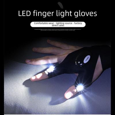LED Luminous Fishing Gloves - Breathable Outdoor Lighting Finger Gloves