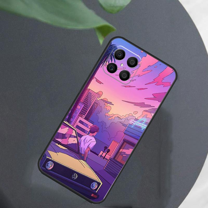JDM Vaporwave Glitch Anime Pour Honor Magic 8 7 6 Pro Coque Pour Honor Win RT X9d X9c X9b X9a X8c X8b 50 70 90 200 400 Lite