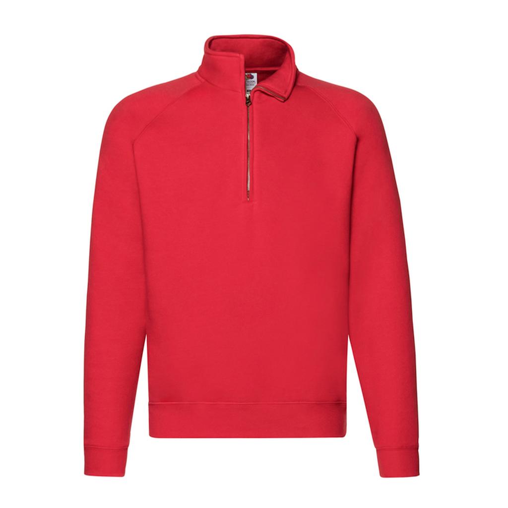 Fruit of the Loom Mens Premium Zip Neck Sweatshirt
