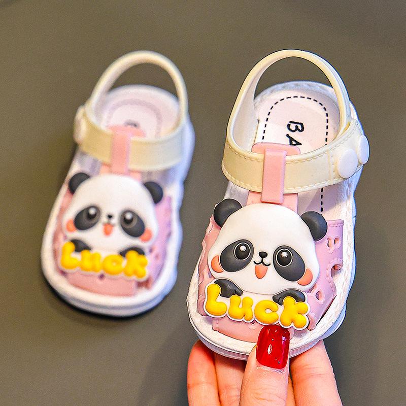 Summer Baby Girls' Princess Sandals - Soft Sole Toddler Panda Sandals for Children